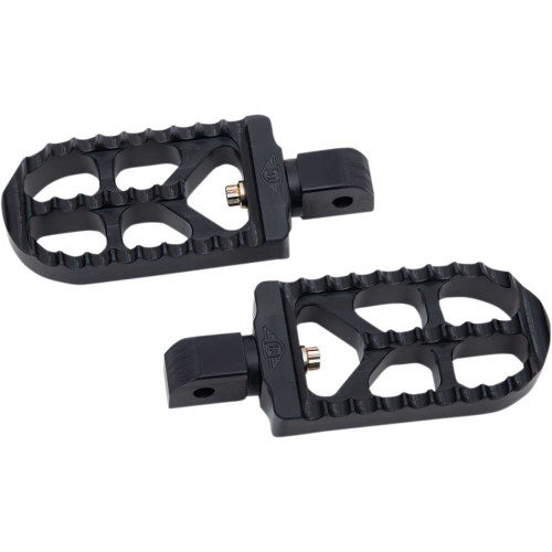 JOKER MACHINE 08567B Joker Machine Serrated Footpegs - Black - Long 08-56-7B