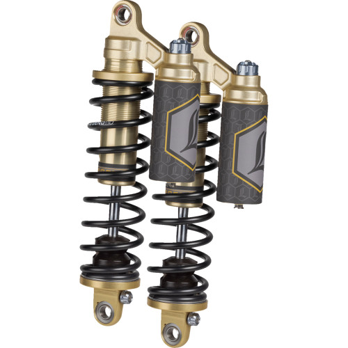 Legend Suspension Revo Arc Piggyback Shocks - Heavy Duty - Gold - 14" - '99-'17 Dyna 1310-1917