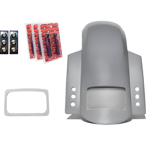 Short Rear Fender - Sport - With Chrome Plate Frame - Thunder-Pod Taillight Rf-Ssth P-R-C Short Rear Fender - Sport - With Chrome Plate Frame - Thunder-Pod Taillight Rf-Ssth P-R-C