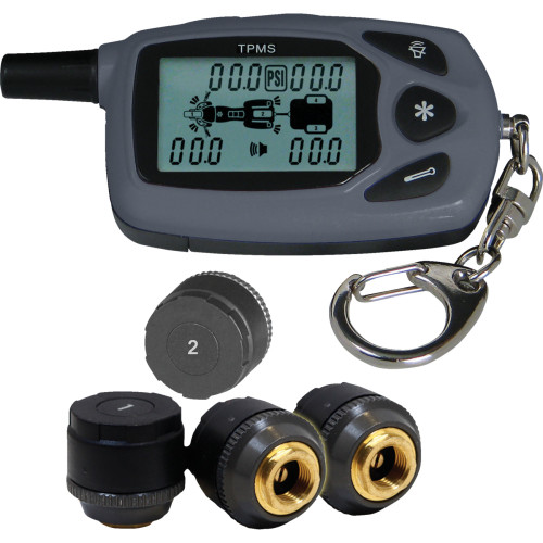Show Chrome Bike And Trailer Tire Pressure Monitor System 13-317A