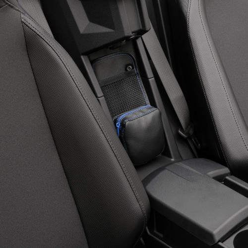 Show Chrome Center Console Kaliber Organizer - Black With Blue Zipper H44-3Zblue