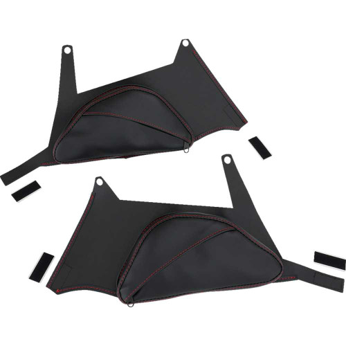 SHOW CHROME H40401RED Show Chrome Dual Side Tank Pouch - Black - Ryker H40-401Red