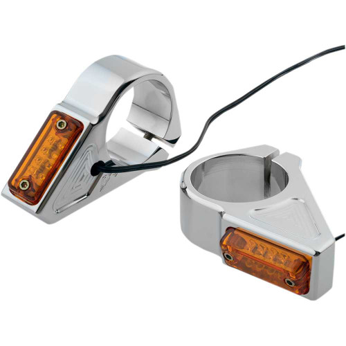 JOKER MACHINE 053013 Joker Machine Led Turn Signals - 41 Mm - Chrome 05-301-3