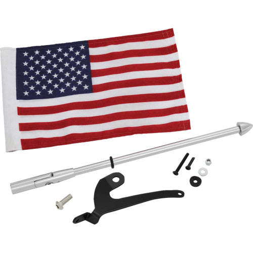 SHOW CHROME 41203L Show Chrome Folding Flag Pole - Left - Chrome - Can-Am Rt 41-203L