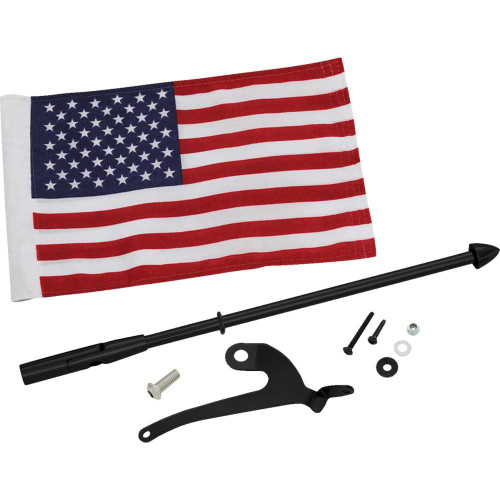 SHOW CHROME 41203RBK Show Chrome Folding Flag Pole - Right - Black - Can-Am Rt/F3 41-203Rbk