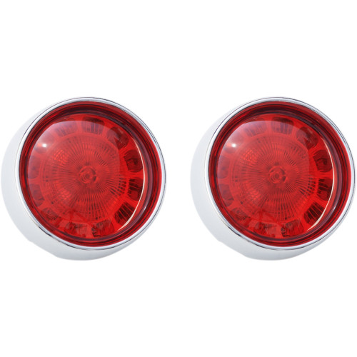 Custom Dynamics Bullet Turn Signal - 1156 - Chrome - Red Lens Pb-Bb-R-1156Cr