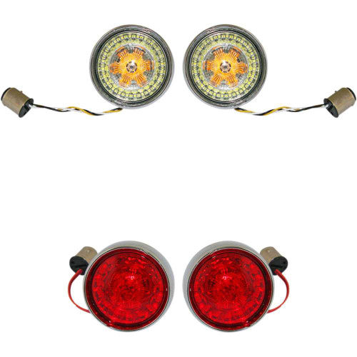 CUSTOM DYNAMICS PBBCM2BBC Custom Dynamics Full Bullet Turn Signal Conversion Kit - Chrome Pb-Bcm2-Bb-C