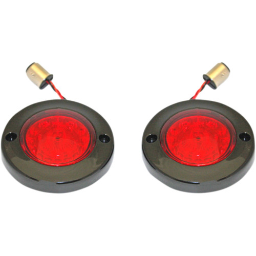 Custom Dynamics Led Flat Turn Signals - 1156 - Black - Red Lens Pb-Fb-R-1156Br