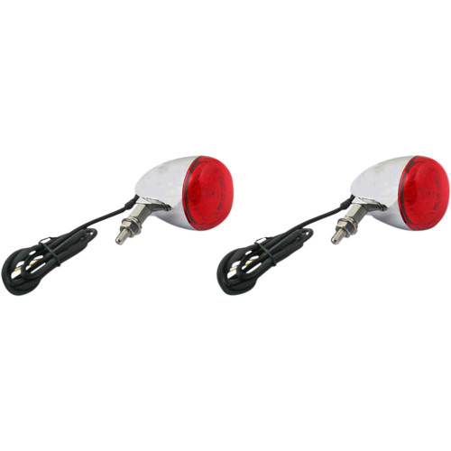 CUSTOM DYNAMICS PBUNVRTSRC Custom Dynamics Probeam Universal Turn Signals - Chrome/Red Pb-Unv-Rts-R-C