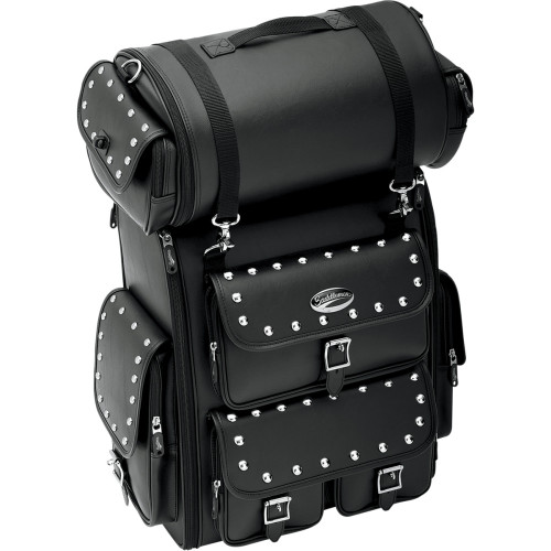 Saddlemen Sissy Bar Bag - Desperado - Black Studded Ex000263
