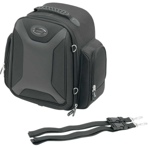 SADDLEMEN EX000689 Saddlemen Sport Sissy Bar Bag - Black Ex000689