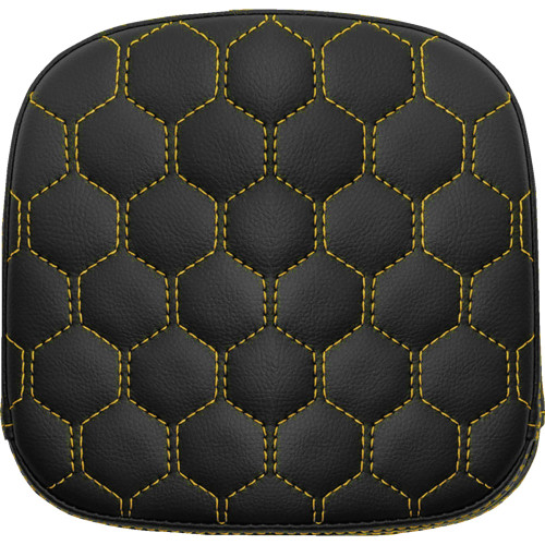 Sissy Bar Pad - Honeycomb - Gold Stitching 040749Gol