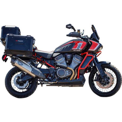 S&S CYCLE 5501081 Slip-On Muffler - Brushed Stainless Steel - 50-State - Pan American 550-1081