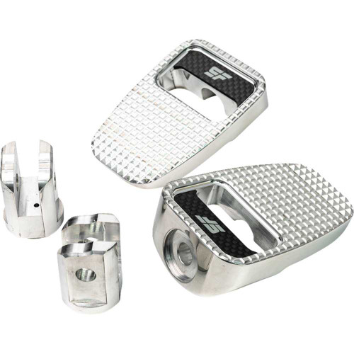SLYFOX SF904012 Slyfox Footpegs - Silver Polished - Front Sf-904-01-2