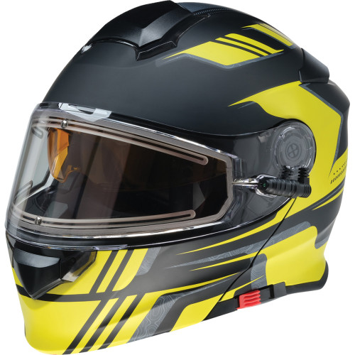 Solaris Helmet - First Tracks - Electric - Dual Pane - Black/Hi-Viz - 2Xl