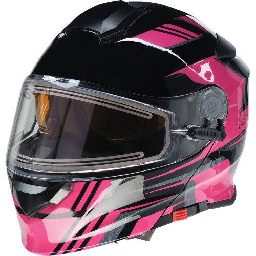 Solaris Helmet - First Tracks - Electric - Dual Pane - Black/Pink - 2Xl