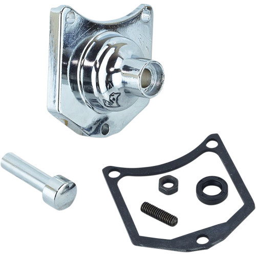 Drag Specialties End Cover - Solenoid/Starter Button - Chrome