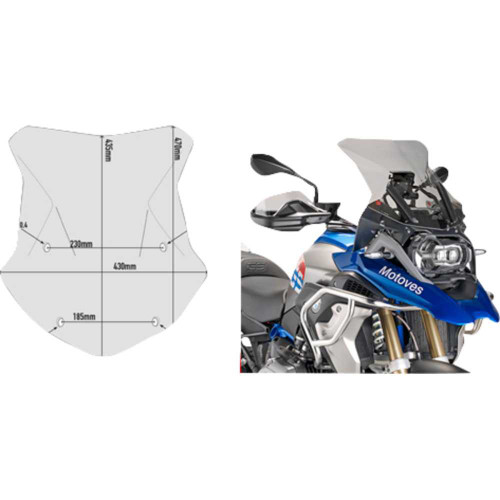GIVI 5124D Givi Windshield - Smoke - Bmw 5124D