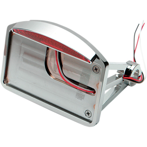 Drag Specialties Side Mount Taillight/License Plate Mount - Flat Horizontal - Half-Moon