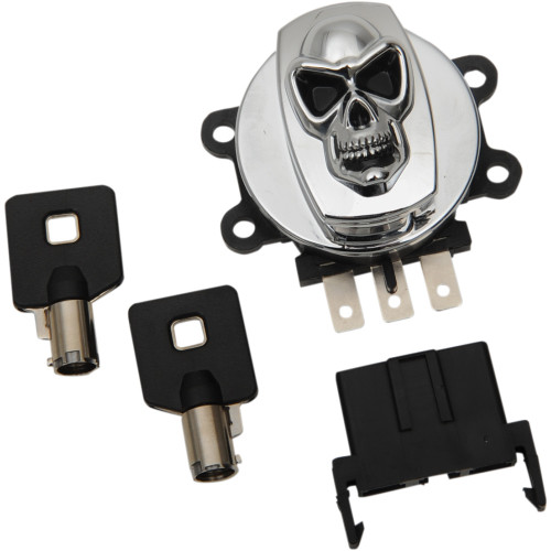 Drag Specialties Ignition Switch - Skull - Chrome