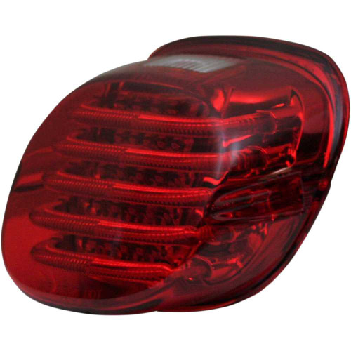 CUSTOM DYNAMICS PBTLLPWR Custom Dynamics Taillight - With License Plate Illumination Window - Red Pb-Tl-Lpw-R