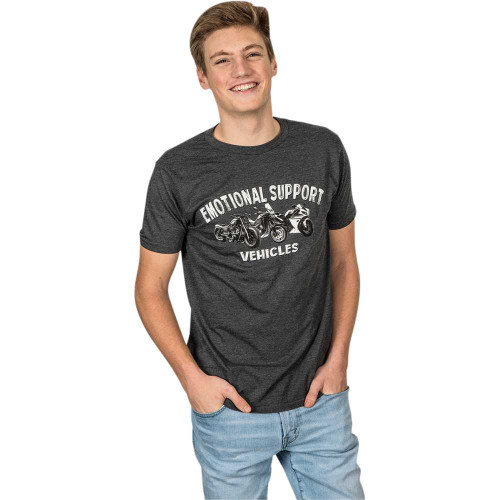 TECMATE TA234CH Tecmate Optimate Emotional Support Vehicles T-Shirt - Heather Charcoal - Medium Ta-234Ch