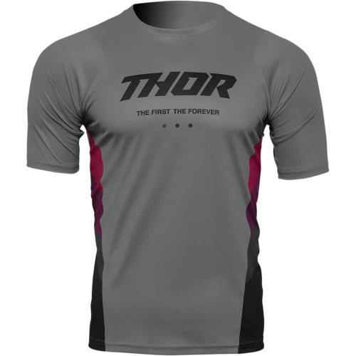THOR 5120-0176 Thor Assist React Short-Sleeve Jersey - Gray/Purple - Medium