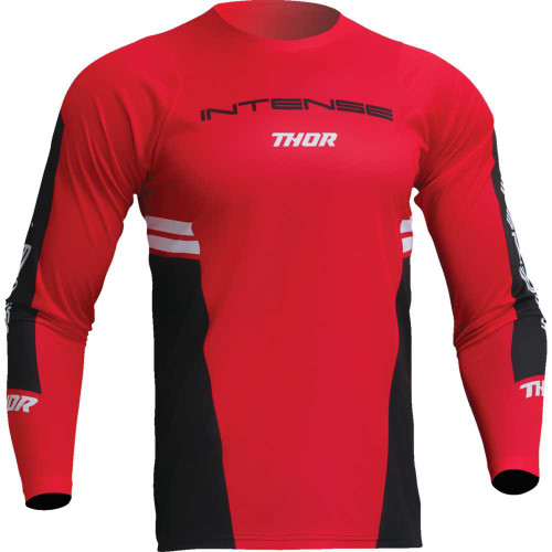 THOR 5020-0231 Thor Intense Assist Berm Long-Sleeve Jersey - Red/Black - Large