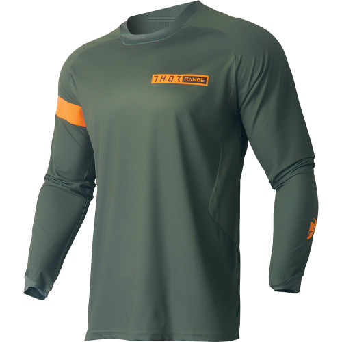Thor Range Jersey - Army Green/Orange - Large