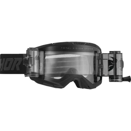 THOR 2601-2970 Thor Regiment Storm Roll-Off Goggle - Storm Black - Clear