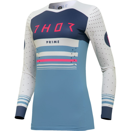 Thor Women'S Prime Blaze Jersey - Blue Steel/Vintage White - Xs Thor Women'S Prime Blaze Jersey - Blue Steel/Vintage White - Xs