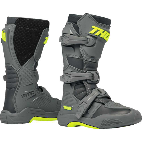 THOR 3411-0739 Thor Youth Blitz Xr Boots - Gray/Charcoal - Size 2