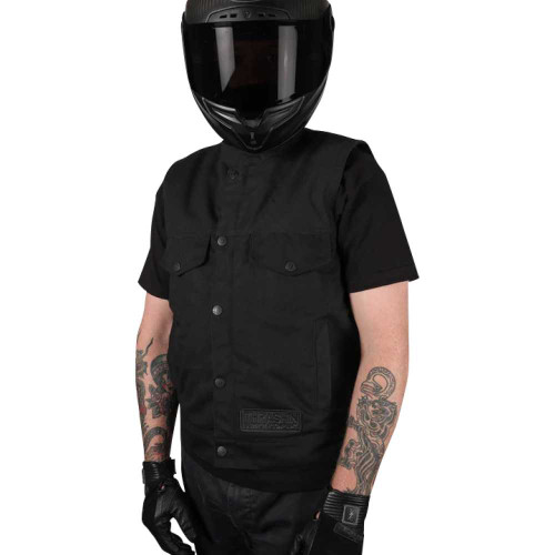 THRASHIN SUPPLY CO. TMJ1212 Thrashin Supply Co. Nightrider V2 Riding Vest - Black - 2Xl Tmj-12-12