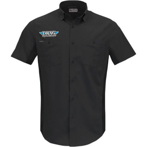 Throttle Threads Drag Specialties Vented Shop Shirt - Black - 2Xl Drg31St26Bk2X
