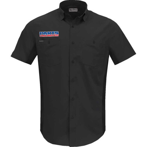 THROTTLE THREADS PSU37ST26BK3X Throttle Threads Parts Unlimited Vented Shop Shirt - Black - 3Xl Psu37St26Bk3X