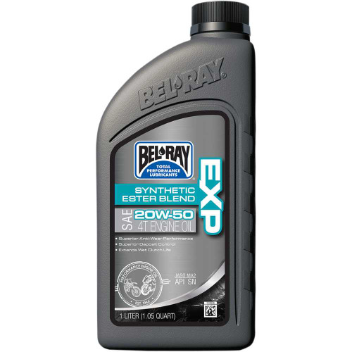 BEL-RAY 99131B1LW Bel-Ray Exp Synthetic Blend 4T Oil - 20W-50 - 1L 99131-B1Lw