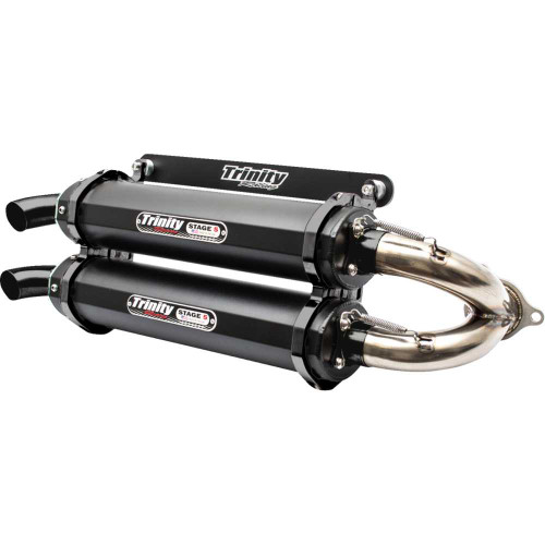 TRINITY RACING TR4152SC2 Trinity Racing Stage 5 Slip-On Dual Muffler - Cerakote Black Tr-4152S-C2