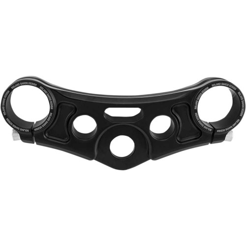 RSD 02082108B Rsd Top Triple Clamp - Gloss Black - With Riser Holes 0208-2108-B