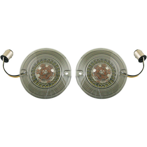 Custom Dynamics Front Turn Signal - White/Amber Leds Pb-Aw-1157-T