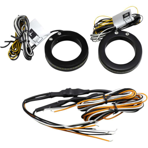 CUSTOM DYNAMICS WA37AWBS Custom Dynamics Turn Signals With Daytime Running Light - 37 Mm - Black Wa-37-Aw-Bs