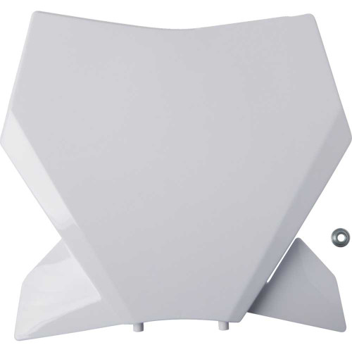 UFO KT05013042 Ufo Front Number Plate - White - Ktm Kt05013#042