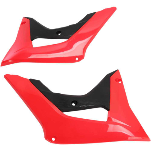 UFO HO04682999 Ufo Radiator Covers - Black/Red Ho04682-999