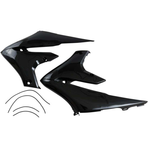UFO YA04858001 Ufo Radiator Shrouds - Black Ya04858-001