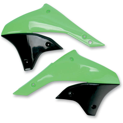 UFO KA03789026 Ufo Radiator Shrouds - Green/Black Ka03789-026