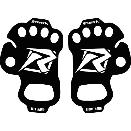 RISK RACING 12699 Ultra Thin Palm Protectors - Black - Xl 12699