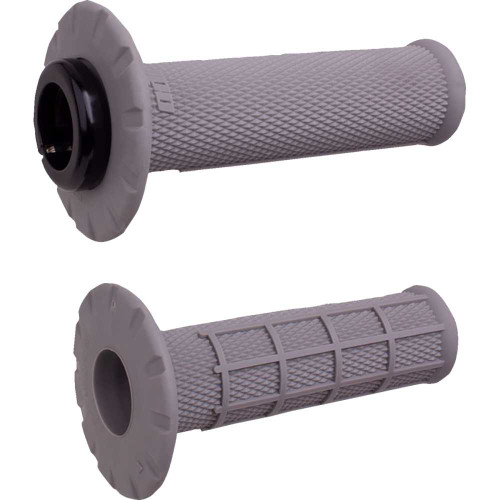ODI H21UHWG Universal Lock-On Half Waffle Grips - Gray/Silver H21Uhwg