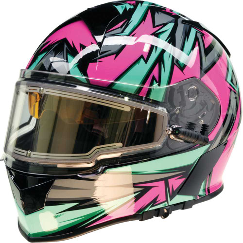 Z1R 0101-17209 Warrant Snow Helmet - Neuron - Pink/Teal - Xs
