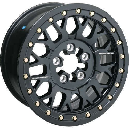 MOOSE RACING 346BLMO 157545MB54 Wheel - 346X - Beadlock/5 Lug - Front/Rear - Black - 15X7 - 5/4.5 - 5+2 346Blmo 157545Mb54