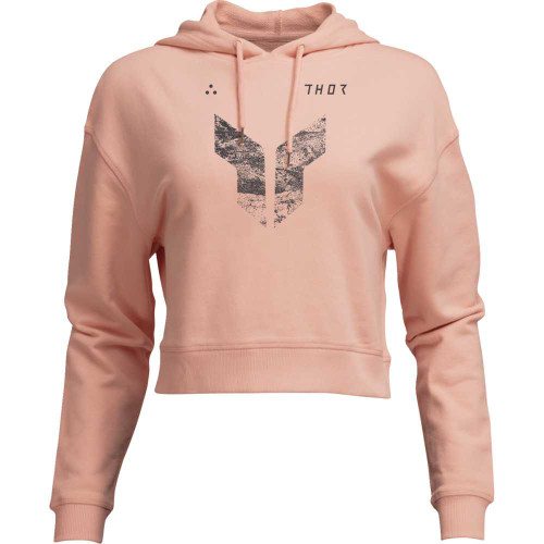 THOR 3051-1250 Women'S Iconic Pullover Crop Hoodie - Pink - Medium