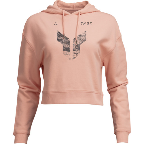 Women'S Iconic Pullover Crop Hoodie - Pink - Xl